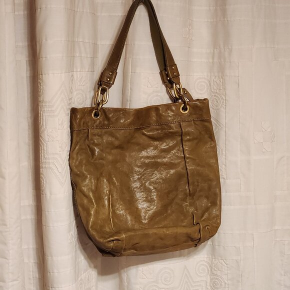 👜 Fossil Genuine Leather Shoulder Bag Olive Green Hobo Y2K 🌿 - Picture 3 of 6
